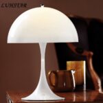 Lampe de bureau forme champignon design minimaliste