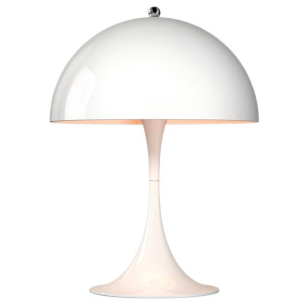 lampe champignon minimaliste blanche