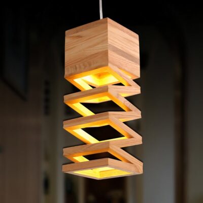 Lamp d'architecte en bois