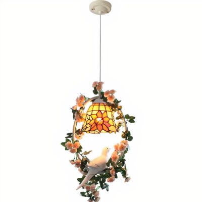 Lampe suspendue style Tiffany Rococo