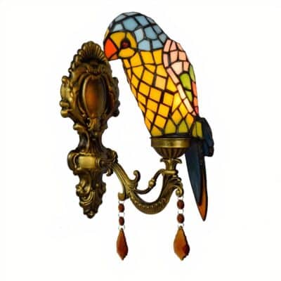 Applique murale perroquet style Tiffany
