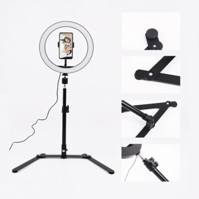 Anneau lumineux led avec trépied