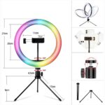 Anneau lumineux avec télécommande bluetooth