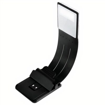 Lampe LED portable de lecture avec pince flexible détachable,rechargeable par USB