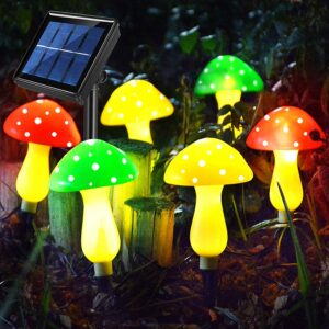 Lampes solaires d'extérieur en forme de champignons
