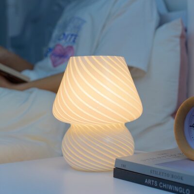 Lampe lecture en verre, design lampe de chevet