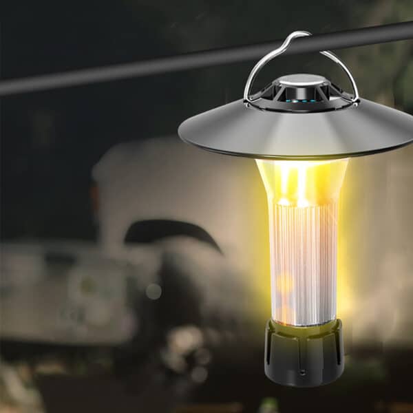 Lampe camping avec base magnétique