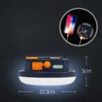 Lampe camping et chargeur téléphone avec crochet