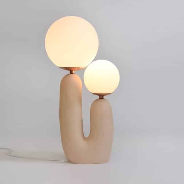 Lampe de chevet nordique minimaliste à LED beige