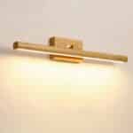 Lampe salle de bain pratique et rotative en bois