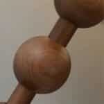 Lampe de salon élégante et vintage en bois