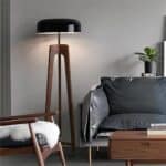Lampe trepied chic et élégante en bois