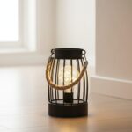 Lampe de table lanterne vintage nomade