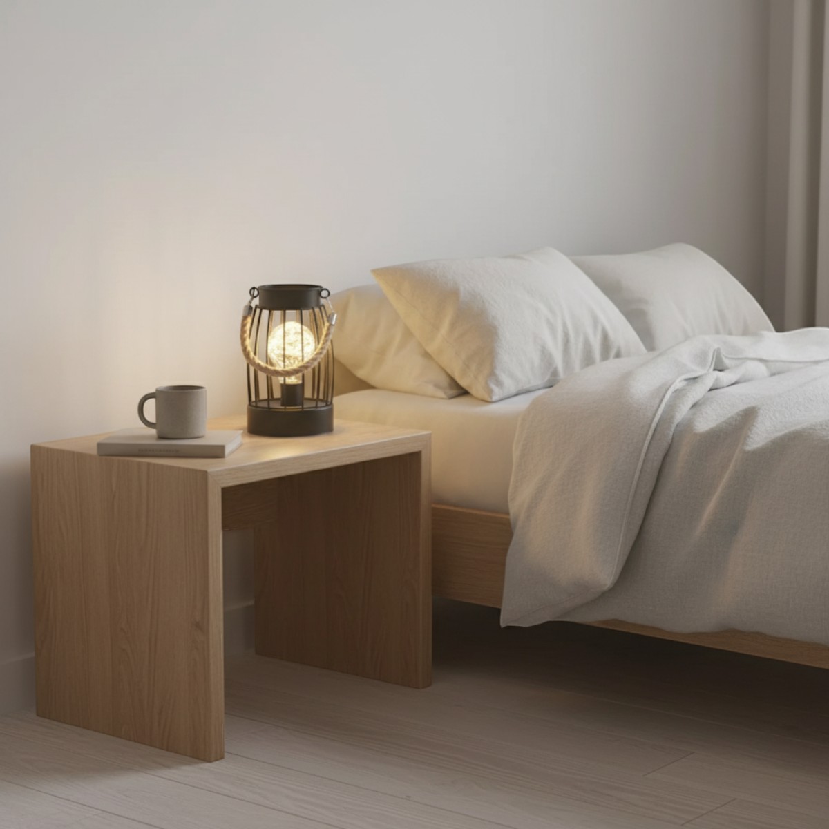 Lampe de table lanterne vintage nomade
