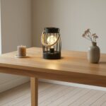 Lampe de table lanterne vintage nomade
