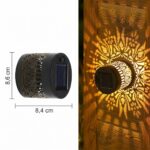 Lampe solaire mandala papillon lumière chaude
